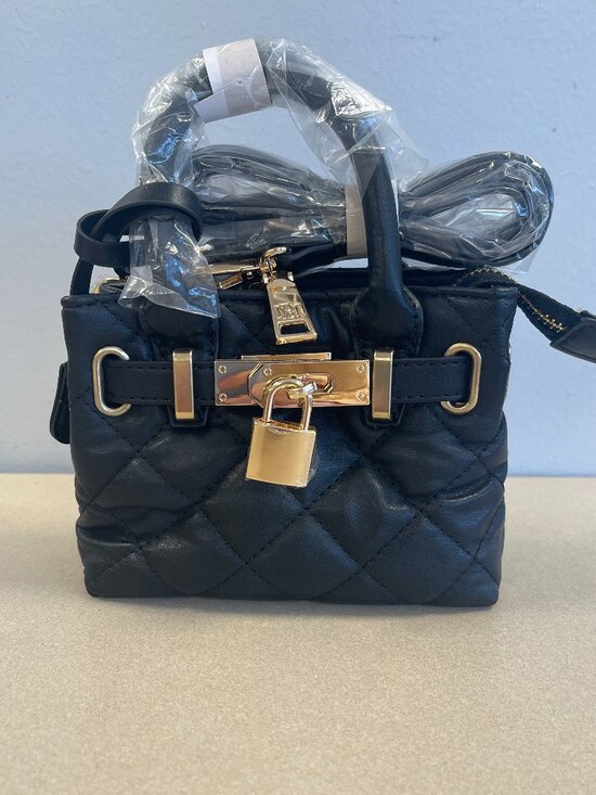 Badgley Mischka Handbags - Badgley Mischka Quilted Vegan Leather Mini Tote w/ Front Lock - BM4163 - NWT
